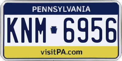 PA license plate KNM6956