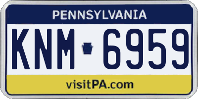 PA license plate KNM6959