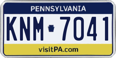 PA license plate KNM7041