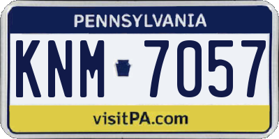 PA license plate KNM7057