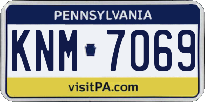 PA license plate KNM7069