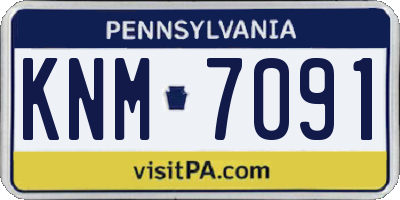 PA license plate KNM7091