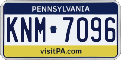 PA license plate KNM7096