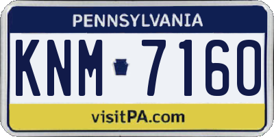 PA license plate KNM7160