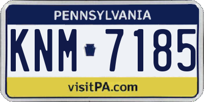 PA license plate KNM7185