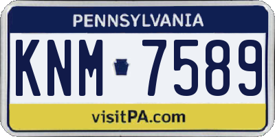 PA license plate KNM7589
