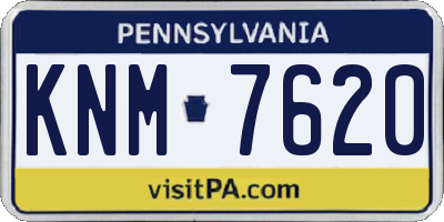 PA license plate KNM7620