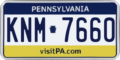 PA license plate KNM7660