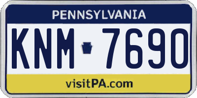 PA license plate KNM7690