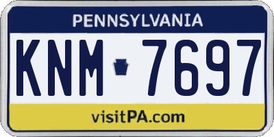 PA license plate KNM7697