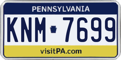 PA license plate KNM7699