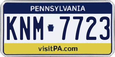 PA license plate KNM7723