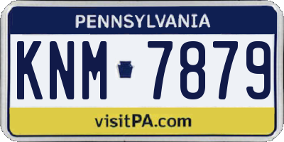 PA license plate KNM7879