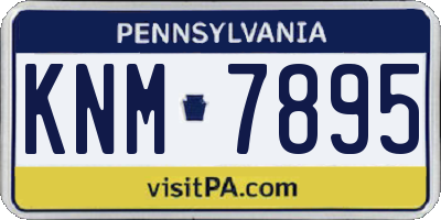 PA license plate KNM7895