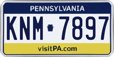 PA license plate KNM7897