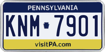 PA license plate KNM7901