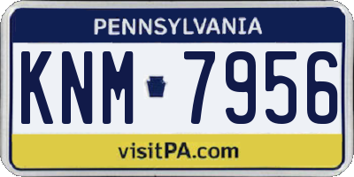 PA license plate KNM7956