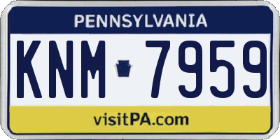 PA license plate KNM7959