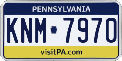 PA license plate KNM7970