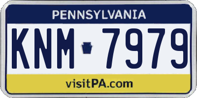 PA license plate KNM7979