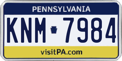 PA license plate KNM7984