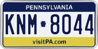 PA license plate KNM8044