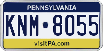 PA license plate KNM8055