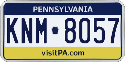 PA license plate KNM8057