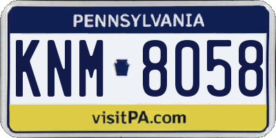 PA license plate KNM8058
