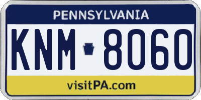 PA license plate KNM8060