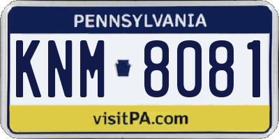 PA license plate KNM8081