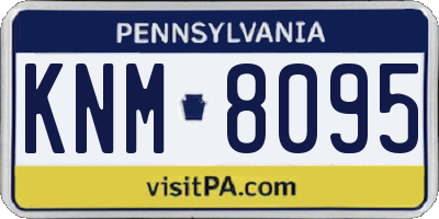 PA license plate KNM8095