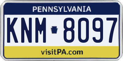 PA license plate KNM8097