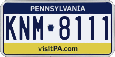 PA license plate KNM8111