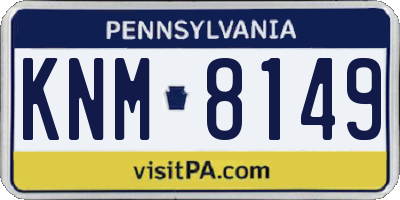PA license plate KNM8149