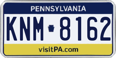 PA license plate KNM8162