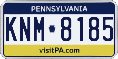 PA license plate KNM8185