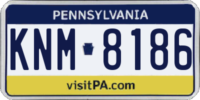 PA license plate KNM8186