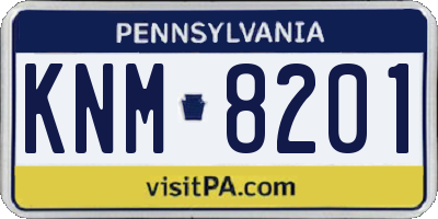 PA license plate KNM8201