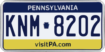 PA license plate KNM8202