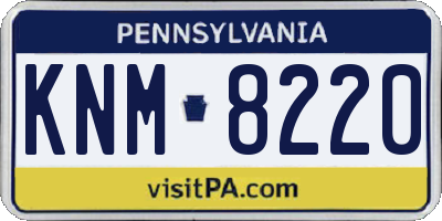 PA license plate KNM8220