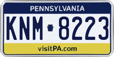 PA license plate KNM8223