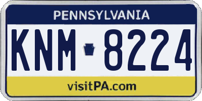 PA license plate KNM8224