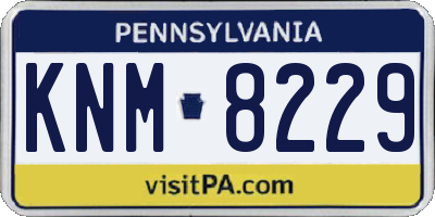 PA license plate KNM8229