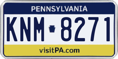 PA license plate KNM8271