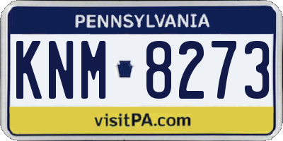 PA license plate KNM8273