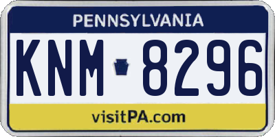 PA license plate KNM8296