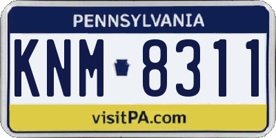 PA license plate KNM8311