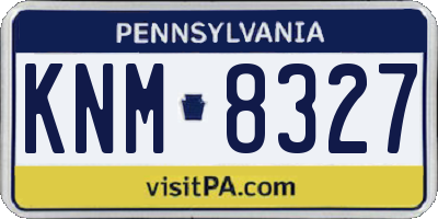 PA license plate KNM8327