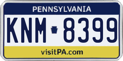 PA license plate KNM8399